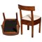 Art Deco Italian Solid Walnut Side Chairs, 1920s, Set of 2, Image 7