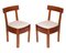 Art Deco Italian Solid Walnut Side Chairs, 1920s, Set of 2 2