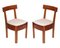 Art Deco Italian Solid Walnut Side Chairs, 1920s, Set of 2, Image 2