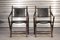 Bamboo & Leather Folding Chairs, 1970s, Set of 2 2