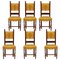 Vintage Renaissance Style Italian Walnut Dining Chairs, 1930s, Set of 6 1