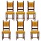 Vintage Renaissance Style Italian Walnut Dining Chairs, 1930s, Set of 6, Image 1