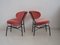 Metal and Pink Velvet Side Chairs, 1950s, Set of 2 8