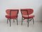 Metal and Pink Velvet Side Chairs, 1950s, Set of 2 9