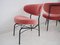 Metal and Pink Velvet Side Chairs, 1950s, Set of 2 6