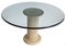 Clear Crystal Glass & Art Inlay Marble Dining Table by Cupioli, Image 1