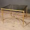 Hollywood Revival Brass and Glass Coffee Tables, 1950s, Set of 3 2