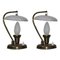 Mid-Century Perforated Brass Table Lamps, Set of 2, Image 1