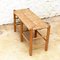 French Wooden and Rattan Bench, 1960s 3