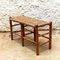 French Wooden and Rattan Bench, 1960s 2