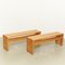 Large French Pine Wood Benches by Charlotte Perriand, 1960s, Set of 2, Image 1