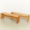 Large French Pine Wood Benches by Charlotte Perriand, 1960s, Set of 2, Image 10