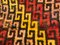 Alfombra Tulu turca de lana en rojo, amarillo y marrón, años 50, Imagen 12