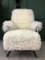 Vintage Art Deco White Sheepskin Armchair, Image 1