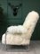Vintage Art Deco White Sheepskin Armchair 5