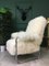 Vintage Art Deco Sessel aus weißem Schaffell 2