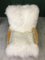 Fauteuil Art Déco Vintage en Peau de Mouton Blanc 4