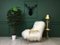 Vintage Art Deco White Sheepskin Armchair, Image 2