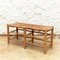 French Wooden and Rattan Bench, 1960s 1