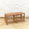 French Wooden and Rattan Bench, 1960s 2