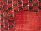 Marokkanischer Berber Talsent Teppich in Rot, Braun & Weiß, 1950er 11