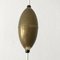 Perferorated Aluminum and Brass Pendant Lamp, 1960s 12