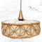French Rattan Ceiling Lamp, 1960s, Image 1