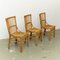Spanish Bamboo and Rattan Dining Chairs, 1960s, Set of 3 5