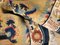 Chinesischer Teppich mit Drachen-Motiven in Gelb & Blau, 1950er 6