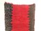 Alfombra bereber de lana en rojo y negro, años 60, Imagen 7