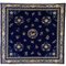 Tapis 19e Siècle en Laine Bleue et Blanche, Chine, années 1870 1