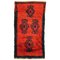 Turkish Red and Black Woolen Tulu Rug, 1960s 1