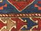 Kasachischer Wollteppich in Blau & Rot, 1920er 2