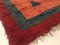 Turkish Pink, Red, and Green Woolen Tulu Rug, 1970s 8