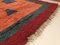 Turkish Pink, Red, and Green Woolen Tulu Rug, 1970s 6