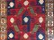 19th Century Red, Blue, Green, and White Wool Kazak Pinwheel Rug, 1850s, Image 3