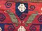 19th Century Red, Blue, Green, and White Wool Kazak Pinwheel Rug, 1850s, Image 8