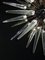 Lámpara de araña Sputnik de cristal de Murano claro, años 80, Imagen 8