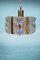 Danish Brass and Pressed White Glass Pendant Lamp, 1960s, Image 6