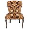 Antique Damask Velvet Armchairs and Ottoman Set, Image 3