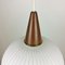 Teak and Opaline Ceiling Lamp, 1960s 3