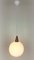 Lámpara de techo de teca y opalina, años 60, Imagen 6