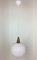 Lámpara de techo de teca y opalina, años 60, Imagen 2