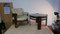 Pagwood and Skai Leather Lounge Chair and Glass Table Set, 1970s, Set of 2 12