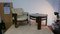 Set of Pagwood and Skai Leather Lounge Chair and Glass Table Set, 1970s 12