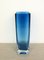 Swedish Blue Glass Vase by Gunnar Ander for Lindshammar, 1960s 4