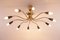 Mid-Century Brass 10-Arm Chandelier, Image 5