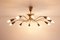 Mid-Century Brass 10-Arm Chandelier, Image 4