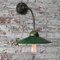 Mid-Century Industrial Green Enamel Sconce 3