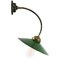 Mid-Century Industrial Green Enamel Sconce 1